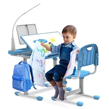 BELANITAS Kids Desk and Chair Set 5-8 Year Old, Kids School Desk for Kids Height