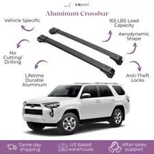 2 Piece Lockable Roof Rack Cross Bars -Fits Toyota 4Runner 2010-2024 -Black