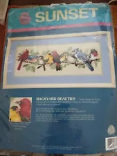 Vintage 1993 Backyard Beauties Needlepoint Kit