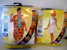 Rubies Fred & Wilma Flintstone Halloween Costumes Size XL