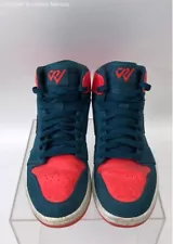 Jordan Air 1 Russel Westbrook PE Men's Turquoise & Bright Red Shoes - Size 9