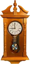 Wall Clocks: Grandfather Wood Wall Clock with Chime. Pendulum Wood Traditional