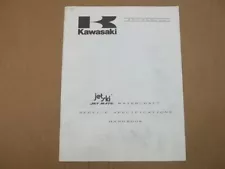 Kawasaki Jet Ski Watercraft 89-90 Service Specifications Handbook 99926-1017-01