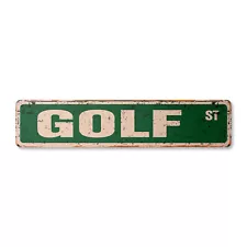 GOLF Vintage Street Sign Metal Plastic player lover clubs shoes clothes