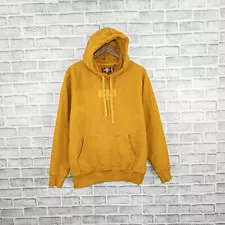 KITH x Vogue Rare Box Logo Hoodie Sweatshirt French terry mustard yellow sz S