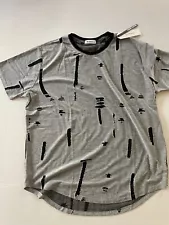 Unusual NWT Short sleeved top double layer holes ripped grunge ragged steampunk