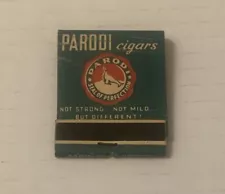 Vintage Parodi Cigars Matchbook Full Unstruck Ad Matches Souvenir