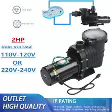 2HP in/Above Ground Swimming Pool Pump Self Primming For Hayward w/ Drain Plug