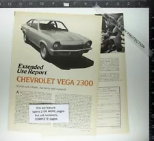 1972 Chevy Vega 2300 after 24,000 miles, 4 page vintage magazine feature 71 73