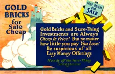 Gold Bricks for Sale Cheap - Investment - 1923 - Motivational Poster