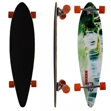 REKON 41 Inch Trippy Waterfall Pintail Longboard Cruiser Skateboard