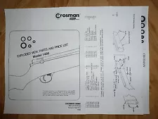 Crosman 1400 One (1) O-Ring Seal Kit With Exploded View + Parts List + Guide