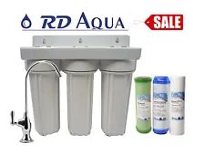 3 stage Drinking water filter 1/4" port Under Sink system Holiday Sale