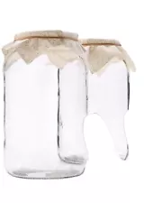 1790 Jars Pack of 2 (1 Gallon Glass Jars with BPA-Free Lids) Made in USA Jar