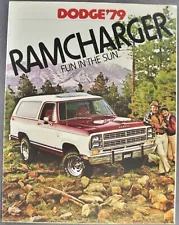 1979 Dodge Ramcharger Truck Sales Brochure Folder 4x4 Excellent Original 79