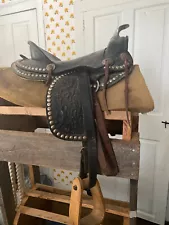 WESTERN PONY SADDLE 12", 19" SKIRT, IN GOOD SOUND USED CONDITION - OFFERS?