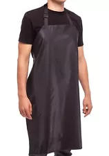 Aulett Home 35" Black Vinyl Rubber Apron, Waterproof Aprons for Dishwashing,...