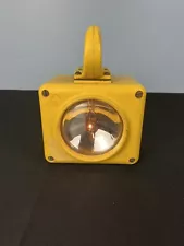 Vintage US Navy Battle Lantern Yellow Roflan Company Topsfield MA