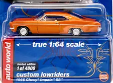 AUTO WORLD 1966 66 CHEVY IMPALA SS CUSTOM LOWRIDER CAR -Orange MIJO LIMITED, MIP