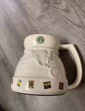 Vintage Ceramic Starbucks Travel Master Mug World Map Country Stamps Globe Mug