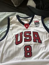 Vintage Super Rare stitched White 2003 Kobe Bryant USA Basketball Jersey Sz 4xl