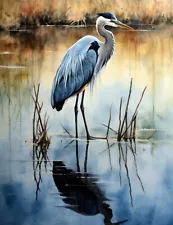 "Blue Heron 4" Giclée Fine Art Print Limited to Only 20 Hand-Numbered Copies