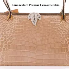 RARE Porosus Crocodile Bag BLONDE/ BEIGE Handbag COBLENTZ Purse Vintage A+