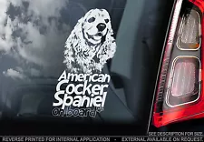 American Cocker Spaniel - Dog Car Window Sticker -Dog on Board Sign English TYP2