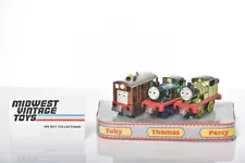 THOMAS TRAIN METALLIC TARGET STEAMIES GIFT PACK TOBY, THOMAS & PERCY DIECAST SET