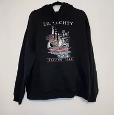 Rare Lil Yachty Sailing Team Original Music Merch Black Hoodie Men’s Size XL