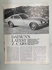 MISC1363 Vintage Article 1974 Datsun Latest Z Cars 260 Z 240 Z 7 5 page May 1974