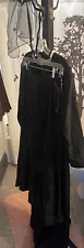 VICTORIAN STYLE LOVELY 100% COTTON BLACK MOURNING Dress 3 Piece Set Handmade