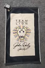 Vtg PGA Golf Legend JOHN DALY Signed Team Lion GOLF TOWEL Auto