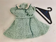 American Girl Kit Kittredge Birthday Outfit Green Wrap Dress for 18" Doll