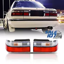 For 1988-1992 Toyota Corolla AE90 EE90 Tail Light Lamp Rear Clear Red Left+Right (For: Corolla FX16)