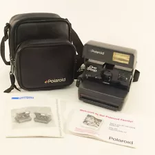 Polaroid One Step 600 Film Instant Camera, Strap and OEM Leather Case Tested