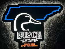 BUSCH LIGHT TENNESSEE LED BEER BAR SIGN MAN CAVE GARAGE DECOR QUACK DUCK