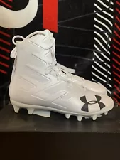 Under Armour Men’s High-top Football Cleats Highlight MC White Size 10