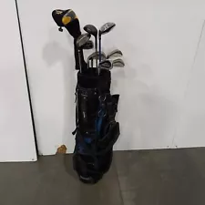 Bundle Of Assorted Golf Clubs & Nickent Golf Bag