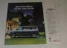 1990 GMC Safari Van Ad - All-wheel drive. All the way home