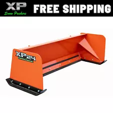 6' XP24 KUBOTA ORANGE SNOW PUSHER BOX - SKID STEER QUICK ATTACH - FREE SHIPPING