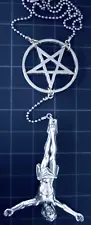 Inverted Crucifix Satanic Rosary NEW/OLD Cross Stainless Ball Chain Pentagram