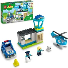 LEGO DUPLO Rescue Police Station 10959 Push & Go Car Toy with Lights and Siren..