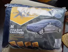 NEW IN PACK. FULL SIZE CAR COVER, 432 x 165x 120cm DARK BLUE. CHARITY SALE