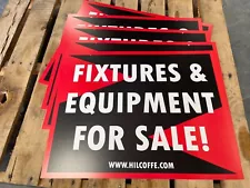 5 Pack FIXTURES & EQUIPMENT FOR SALE Store Closing 2-Sided 22”x28” Hanging Signs