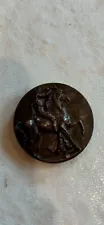 Antique Bronze Medallion with Detailed Figures - Unique Collectible