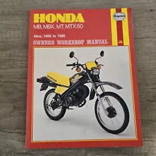 Honda 50 MT5 MB5 MB MBX MT MTX 50 S (80-88) Haynes Shop Manual Repair Book