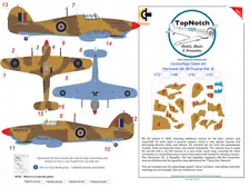 TopNotch 1/48 Hurricane Mk IID Tropical Pattern B Camo Masks