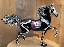 Custom Hand Painted Breyer Traditional Halloween Skull Horse