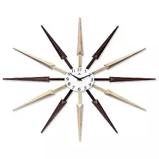 24.5" Celeste Wall Clock Dark Brown/Light Brown - Infinity Instruments: Modern